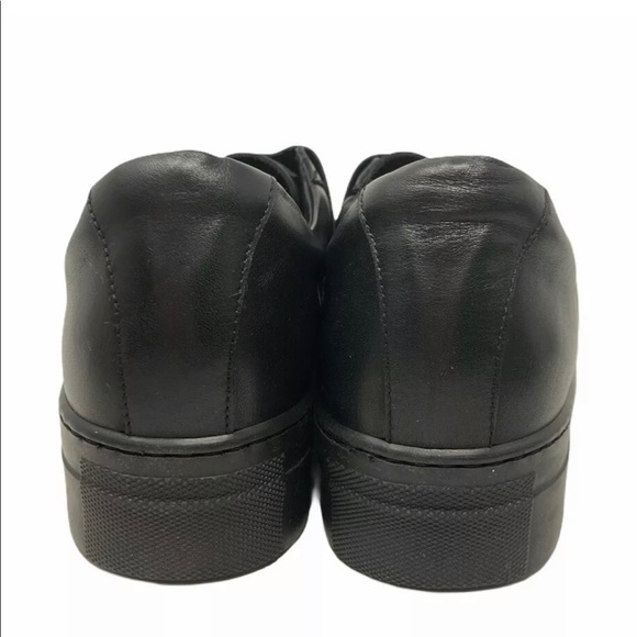 Lemaré Leather Slip On Sneakers Black Fashion - Picture 4 of 9